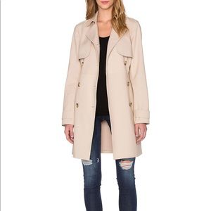 1. State double weave trench coat in classic khaki
